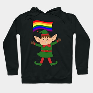 Christmas gay pride celebration Hoodie